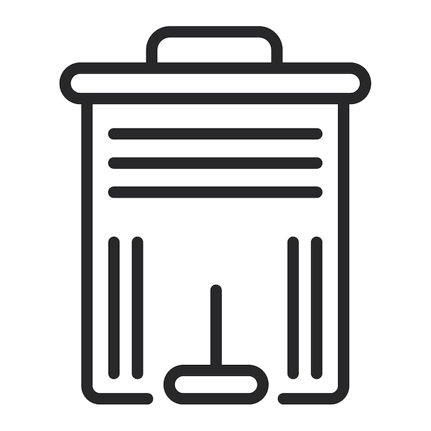 Ilustración vectorial del contenedor de basura