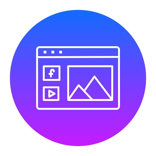 Ilustración vectorial de contenido en línea