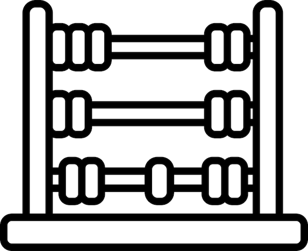 Ilustración vectorial del contorno del ábaco