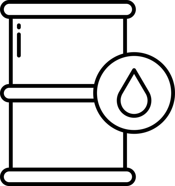Ilustración vectorial del contorno del aceite sólido del automóvil
