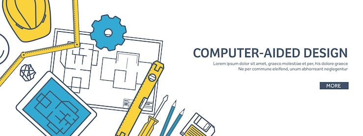 Vector ilustración vectorial de contorno alineado de ingeniería y arquitectura dibujo de software de portátil