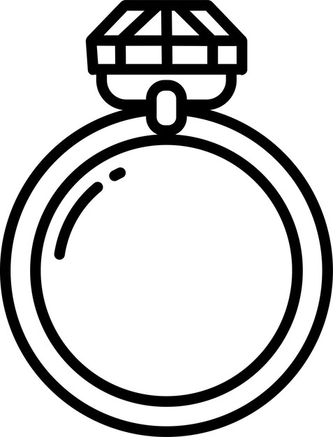 Ilustración vectorial del contorno del anillo