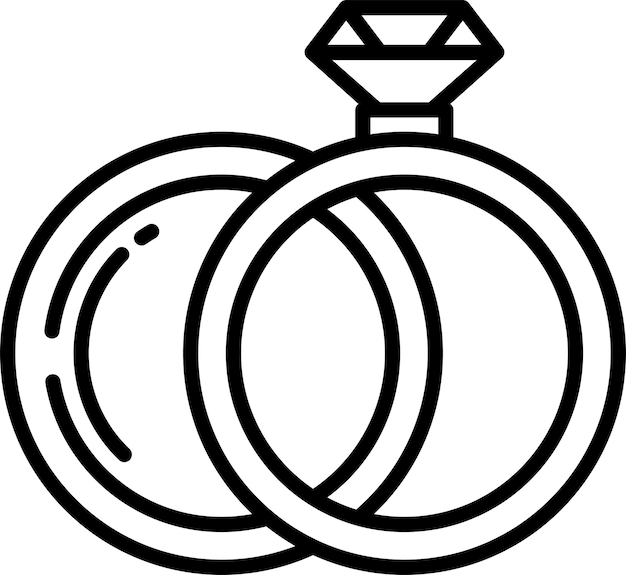 Ilustración vectorial del contorno del anillo