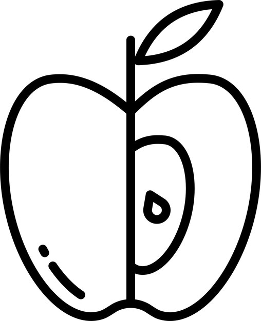 Ilustración vectorial del contorno de Applesolid