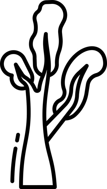 Ilustración vectorial del contorno del árbol