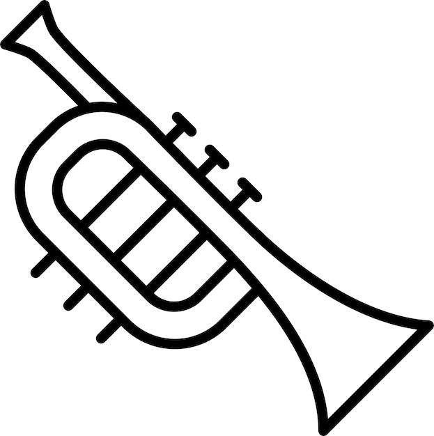 Ilustración vectorial del contorno de la armónica
