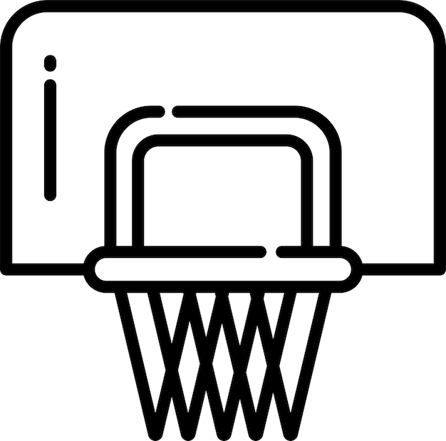 Ilustración vectorial del contorno del baloncesto