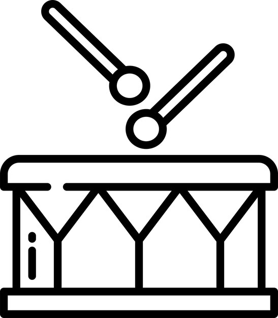 Ilustración vectorial del contorno de las baquetas