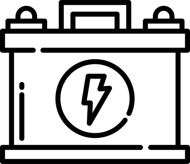 Ilustración vectorial del contorno de la batería sólida