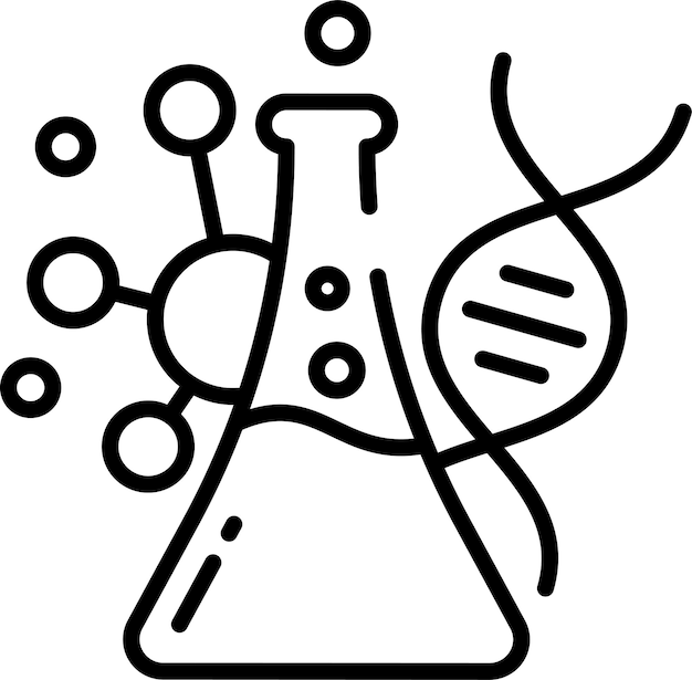Ilustración vectorial del contorno de Beakersolid