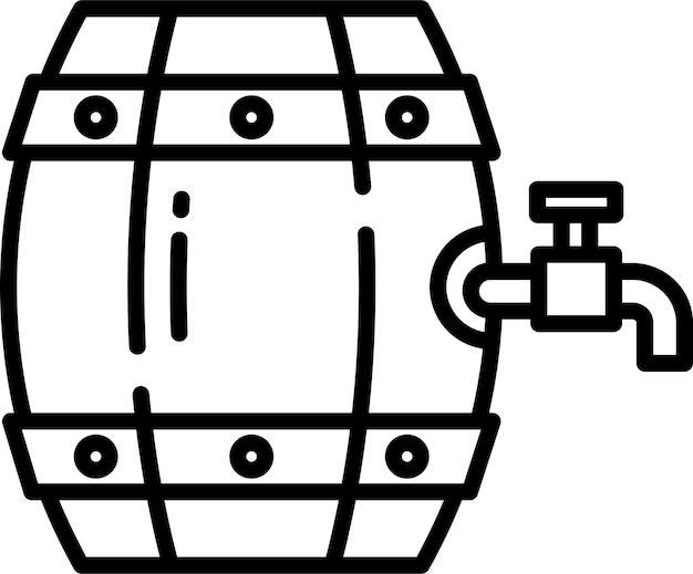 Ilustración vectorial del contorno de Beer Tapsolid