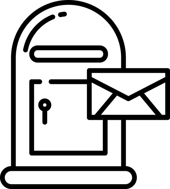 Ilustración vectorial del contorno del buzón