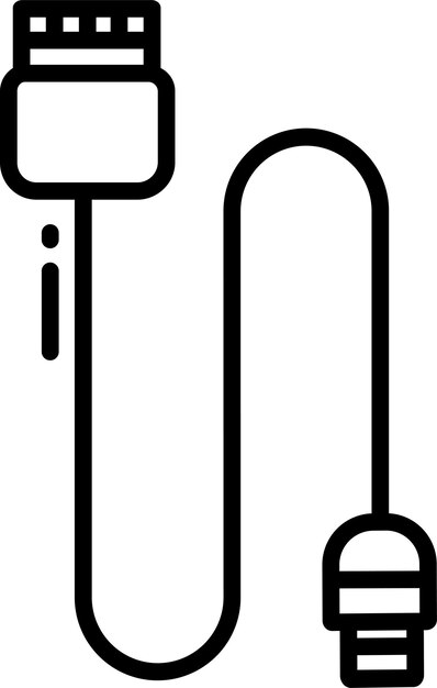 Ilustración vectorial del contorno del cable