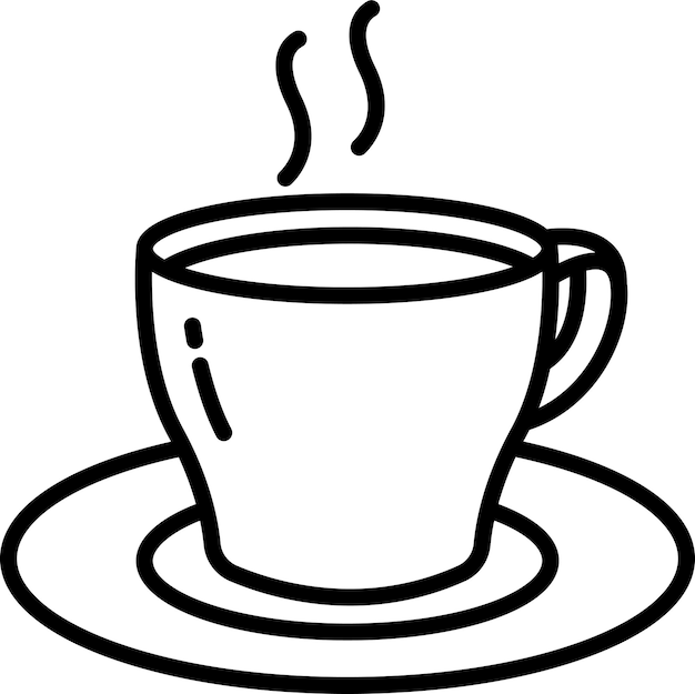 Ilustración vectorial del contorno del café espresso