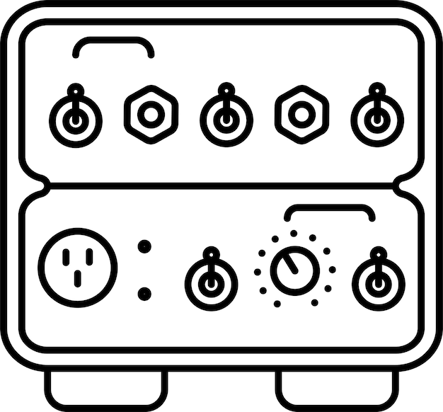Ilustración vectorial del contorno de la caja de música directa