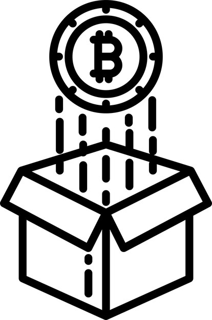 Ilustración vectorial de contorno de caja sólida