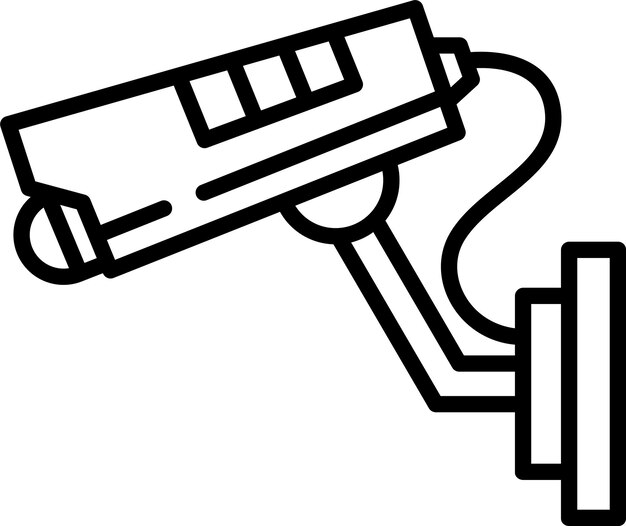 Ilustración vectorial del contorno de la cámara cc
