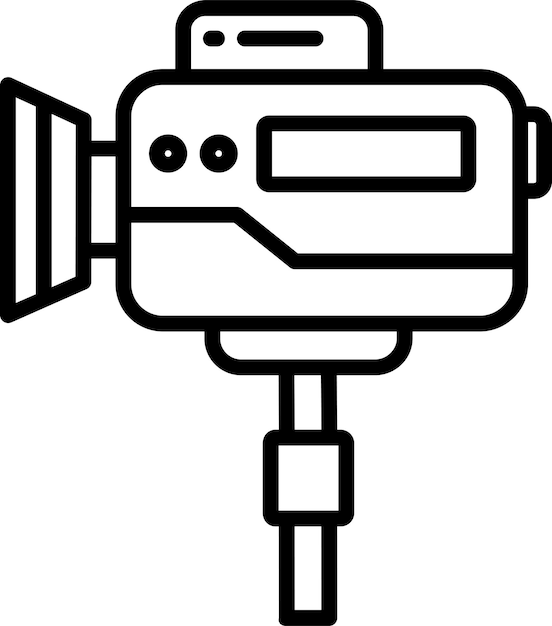 Ilustración vectorial del contorno de la cámara de video