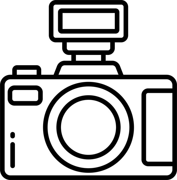 Ilustración vectorial del contorno de la cámara