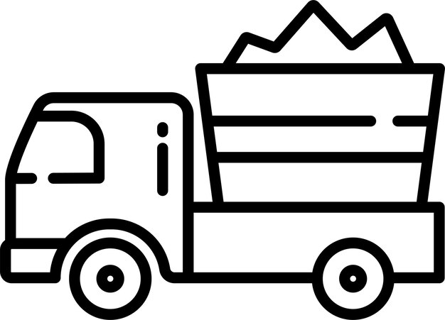 Ilustración vectorial del contorno del camión