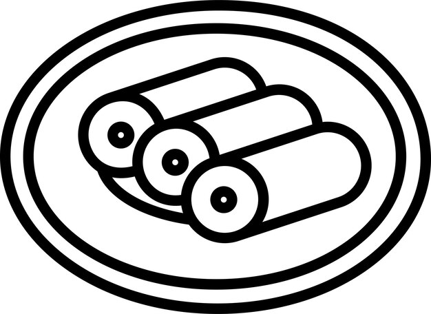 Ilustración vectorial del contorno de Cannelloni
