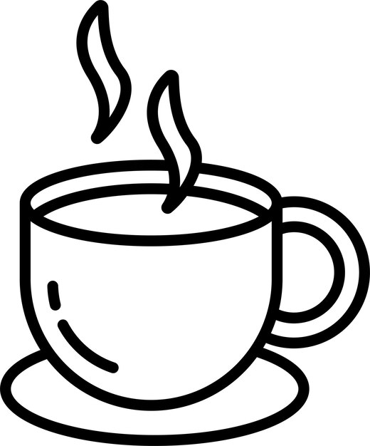 Ilustración vectorial del contorno del capuchino