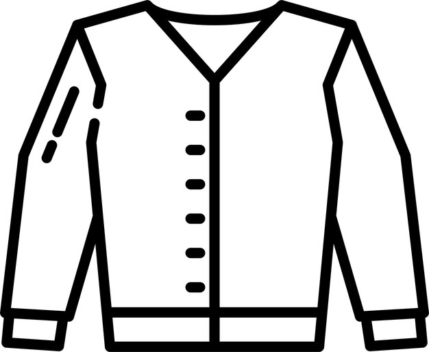 Ilustración vectorial del contorno de Cardigansolid