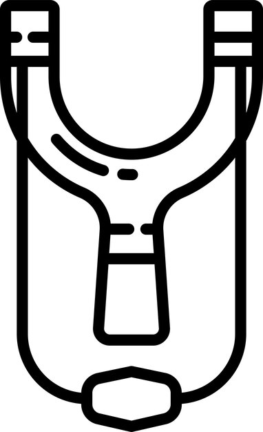Ilustración vectorial del contorno de la catapulta