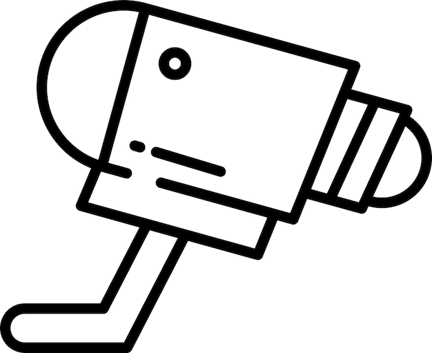 Ilustración vectorial del contorno de Cctvsolid