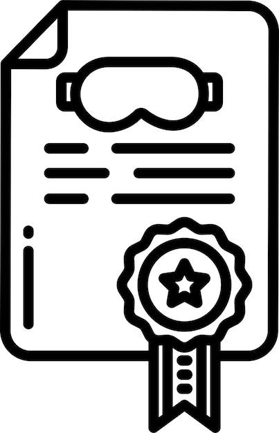 Ilustración vectorial del contorno del certificado
