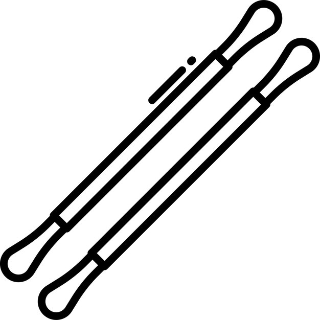 Ilustración vectorial del contorno de los cogollos de las orejas