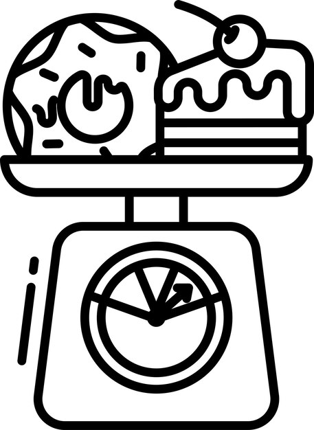 Ilustración vectorial del contorno del colesterol alto