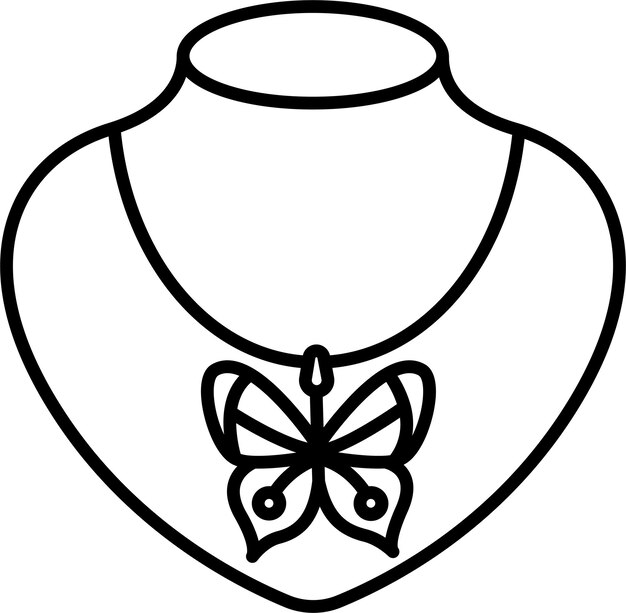 Ilustración vectorial del contorno del collar