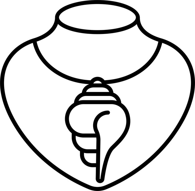Ilustración vectorial del contorno del collar