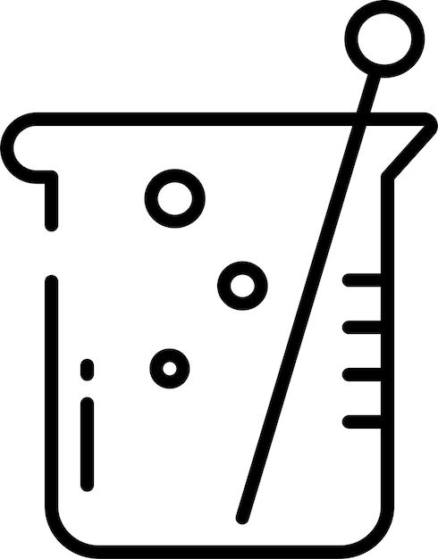 Ilustración vectorial del contorno de la copa de medición