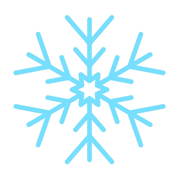 Ilustración vectorial del contorno del copo de nieve