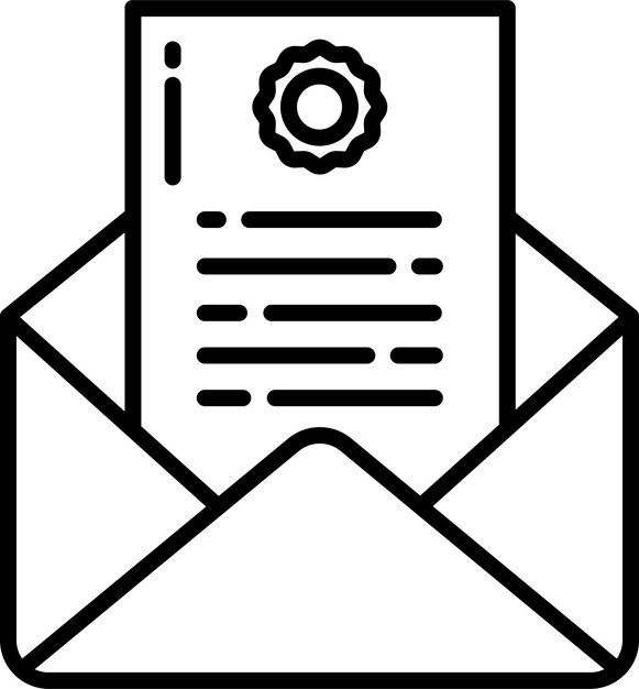 Ilustración vectorial del contorno del correo