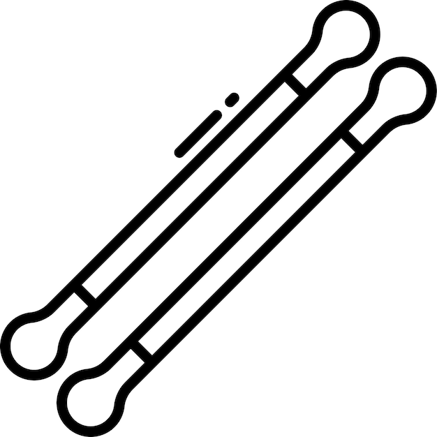 Ilustración vectorial del contorno de Cotton Swabsolid