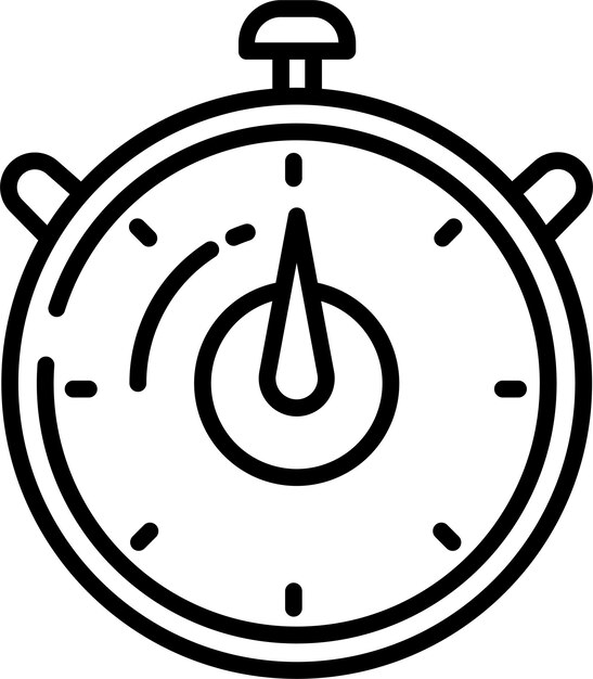 Ilustración vectorial del contorno del cronómetro