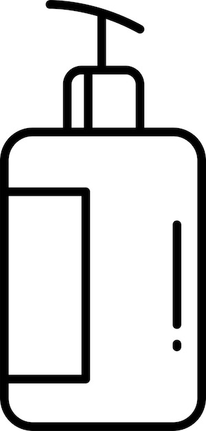 Ilustración vectorial del contorno del desinfectante para manos