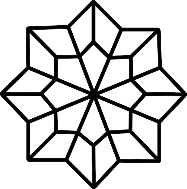 Ilustración vectorial del contorno de diamantes sólidos