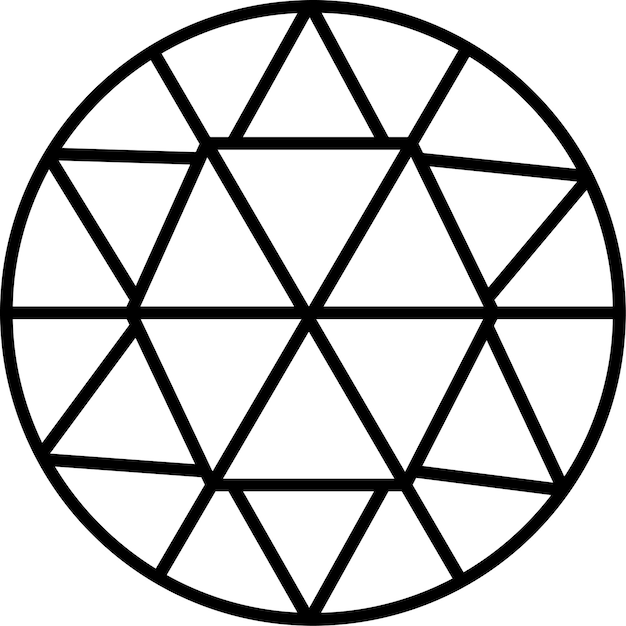 Ilustración vectorial del contorno de diamantes sólidos