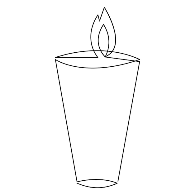Ilustración vectorial de contorno dibujada a mano y minimalista de dibujo artístico continuo de una línea