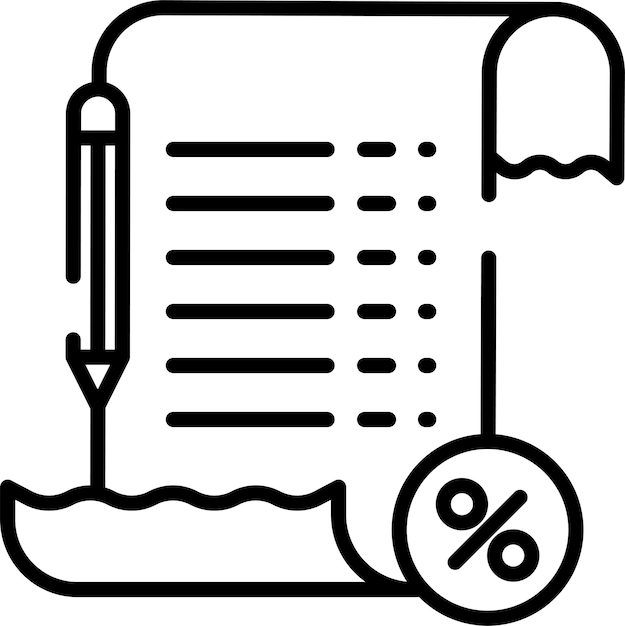 Ilustración vectorial del contorno de los documentos ofrecidos
