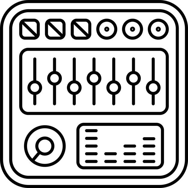 Ilustración vectorial del contorno del ecualizador de audio