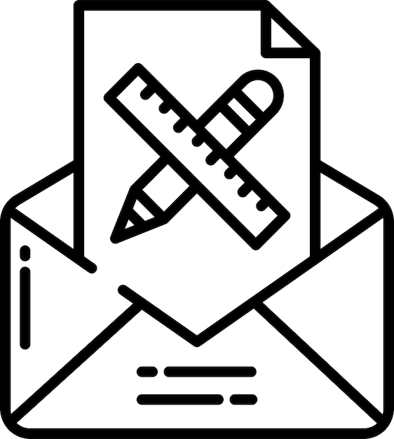 Ilustración vectorial del contorno de Emailsolid