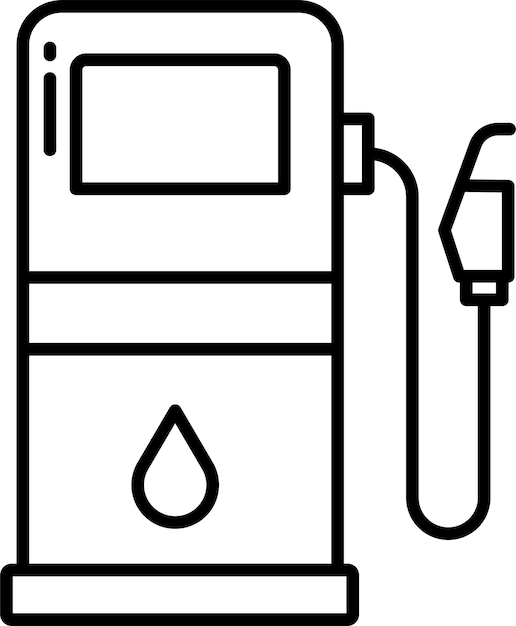 Vector ilustración vectorial del contorno de las estaciones sólidas de gas