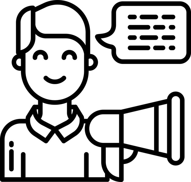 Ilustración vectorial del contorno de la expresión