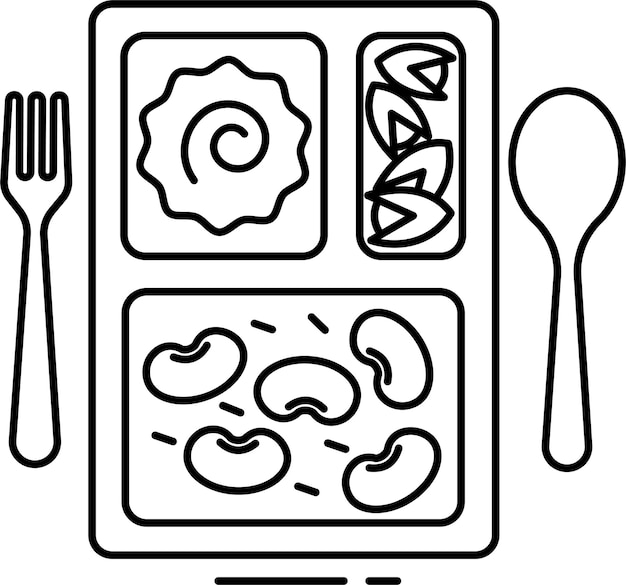 Ilustración vectorial del contorno de Fabada asturiana