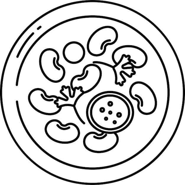 Ilustración vectorial del contorno de Fabada asturianasolid